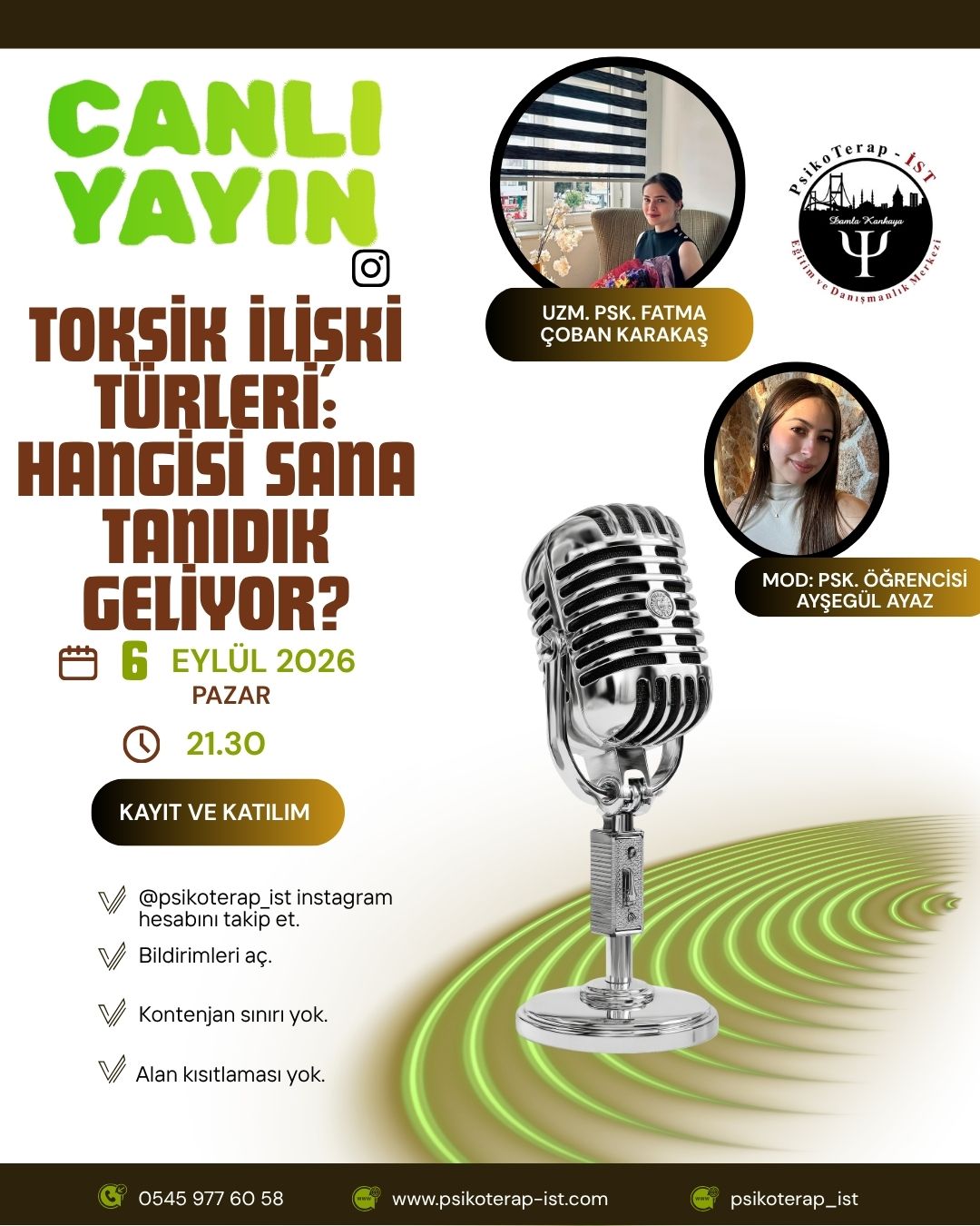 🎙️ CANLI YAYIN | TOKSİK İLİŞKİ TÜRLERİ: HANGİSİ SANA TANIDIK GELİYOR?